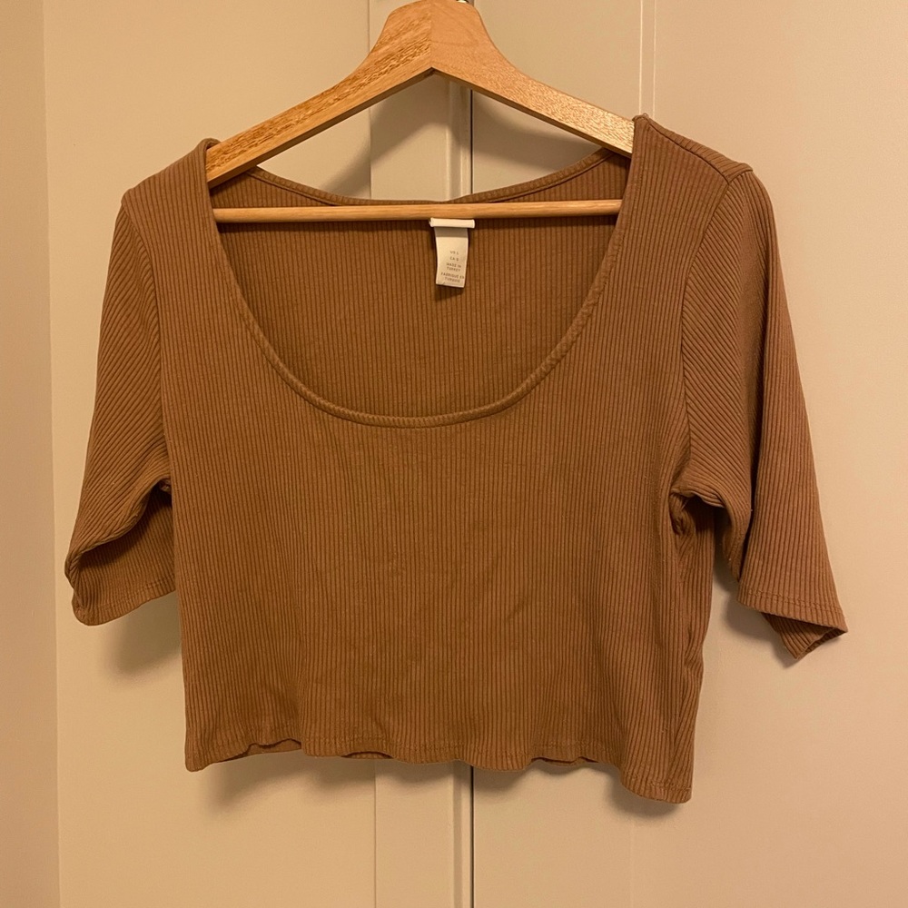 Brown crop top